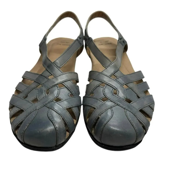 Earth Origins Belle Brielle Moroccan Blue Leather Sandals Size 9.5N - Picture 9 of 11